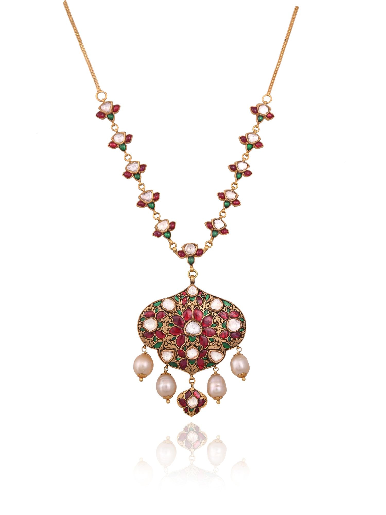 The Ruby Halo Drop Pendant