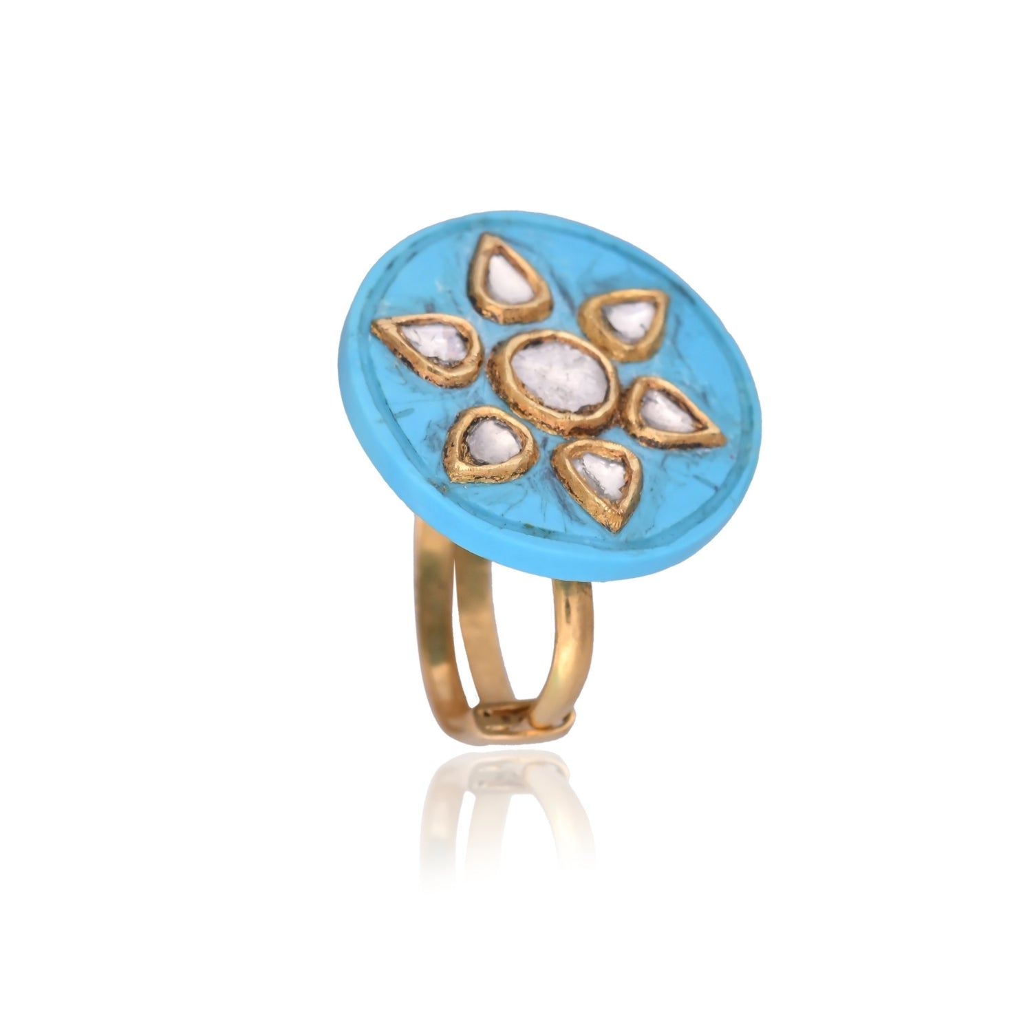 The Turquoise Disc Ring