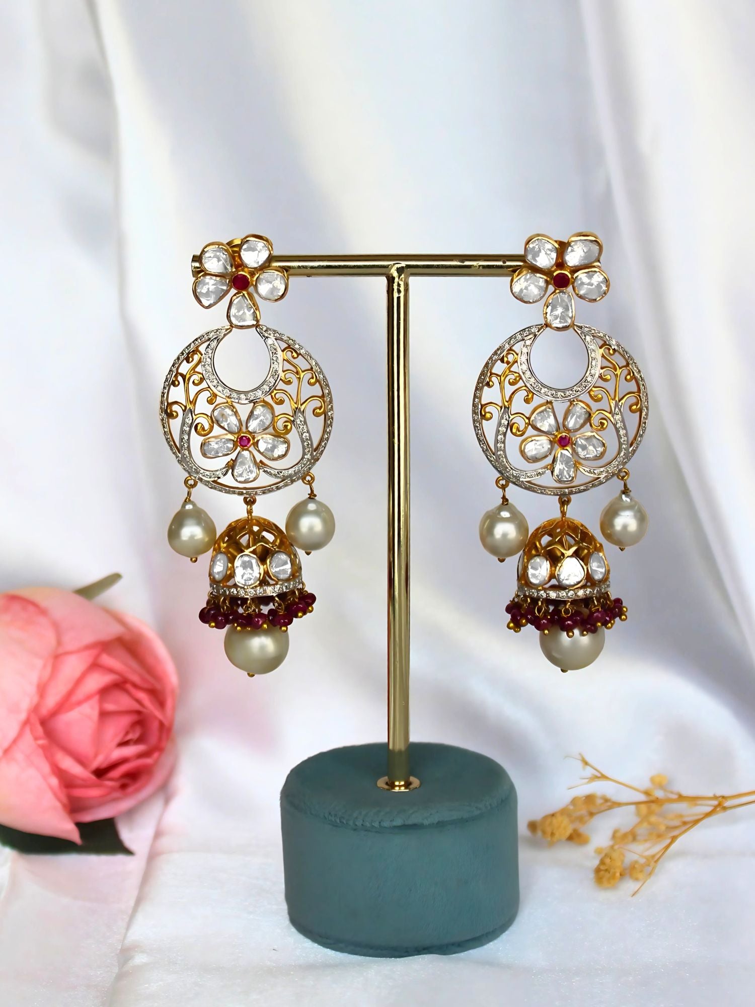 Ruby Petal Chandbali