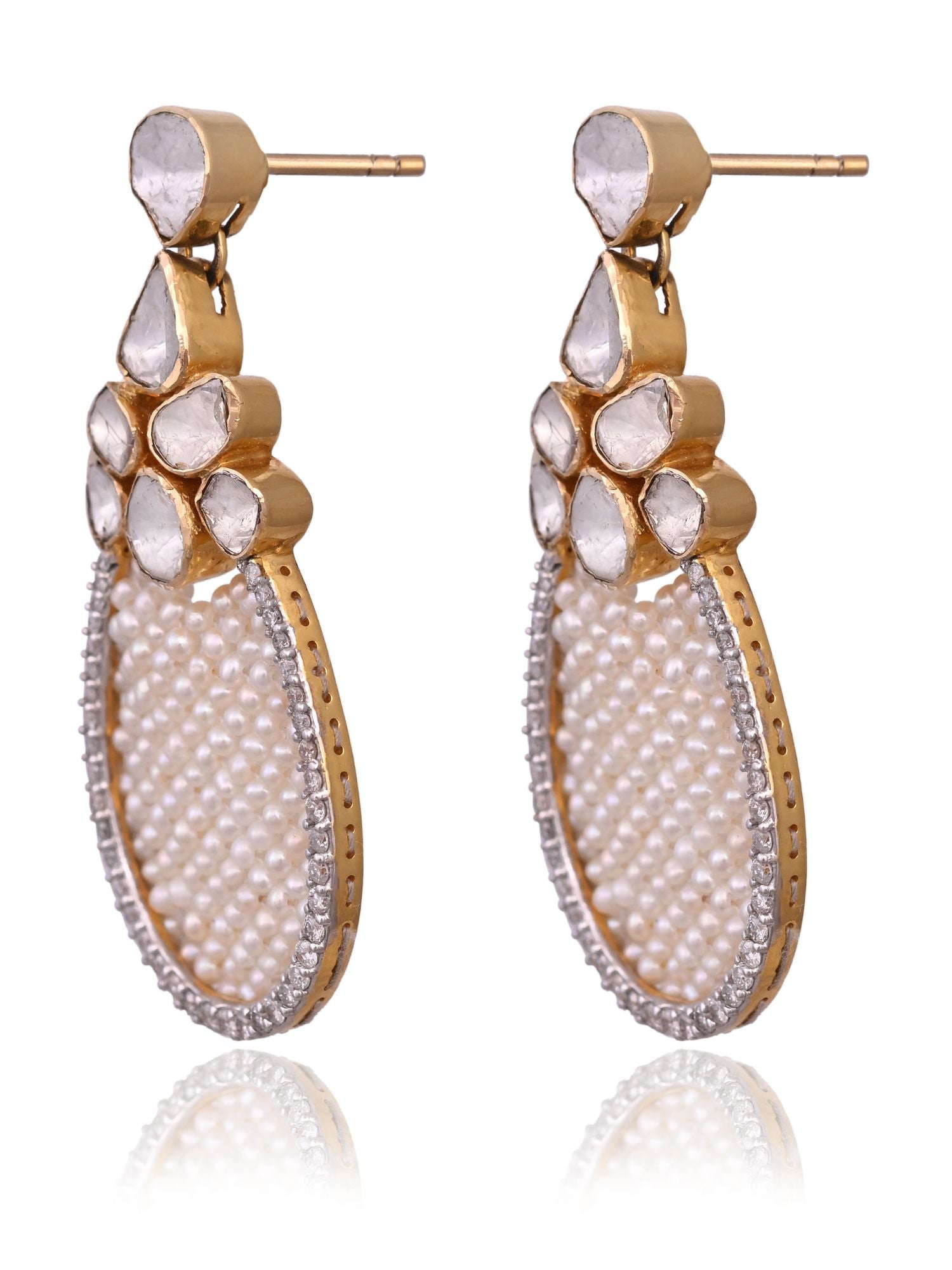 Halo of Light Polki Earrings