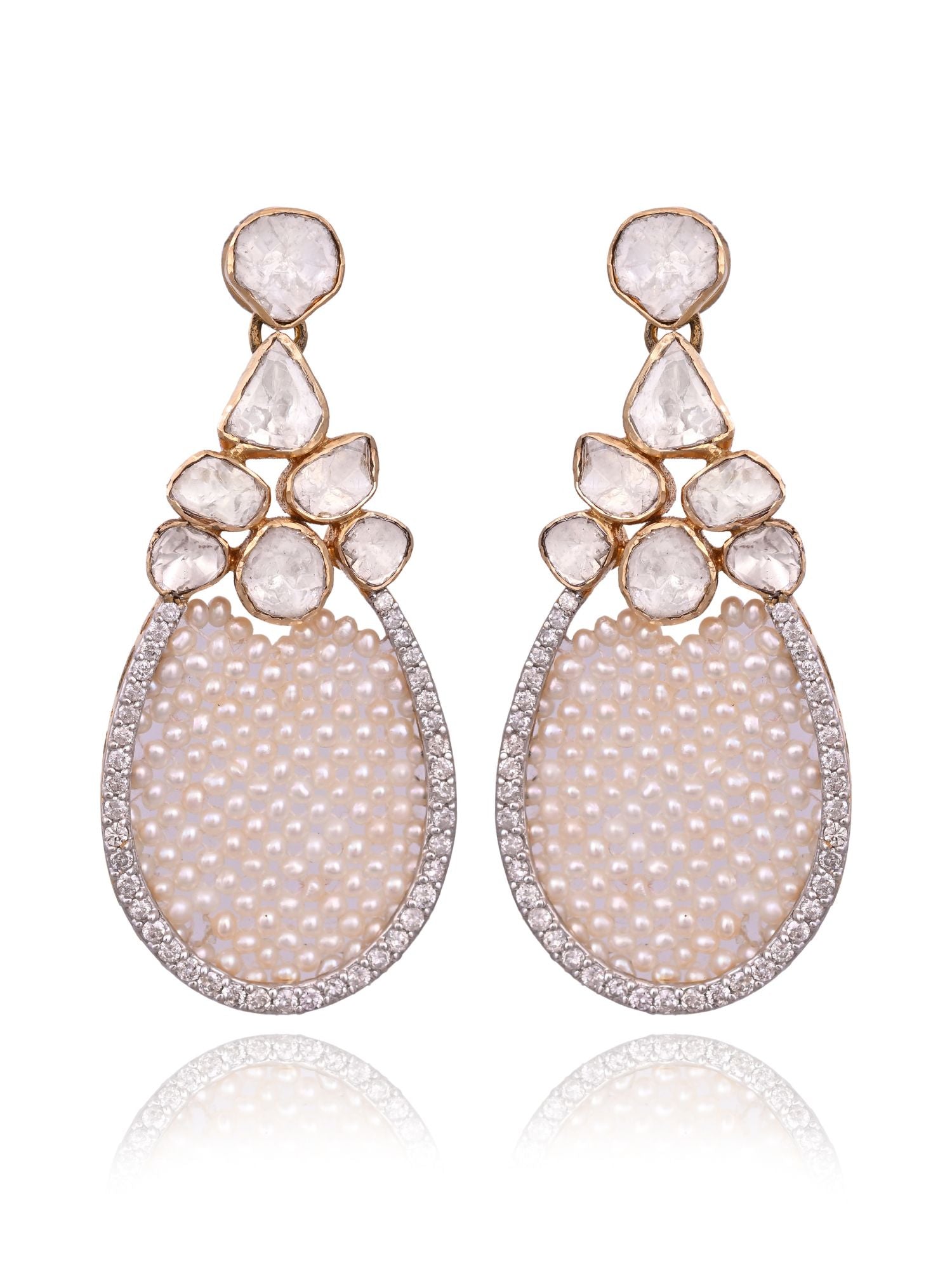 Halo of Light Polki Earrings