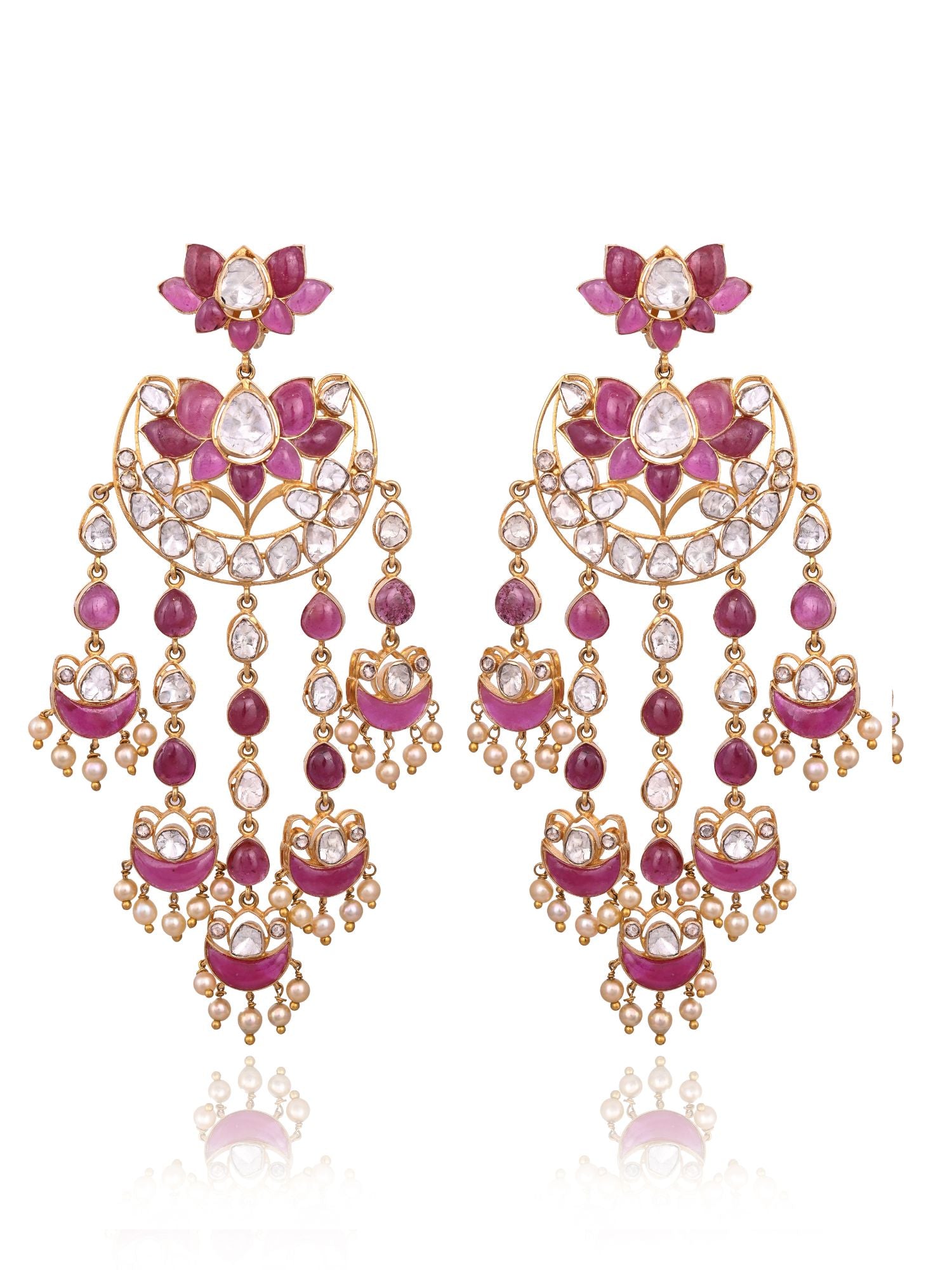 Petalfall Ruby Danglers