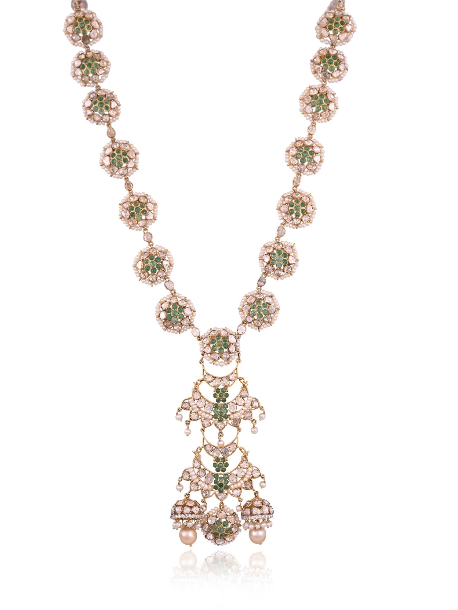 Verdant Glissade Polki Necklace Set