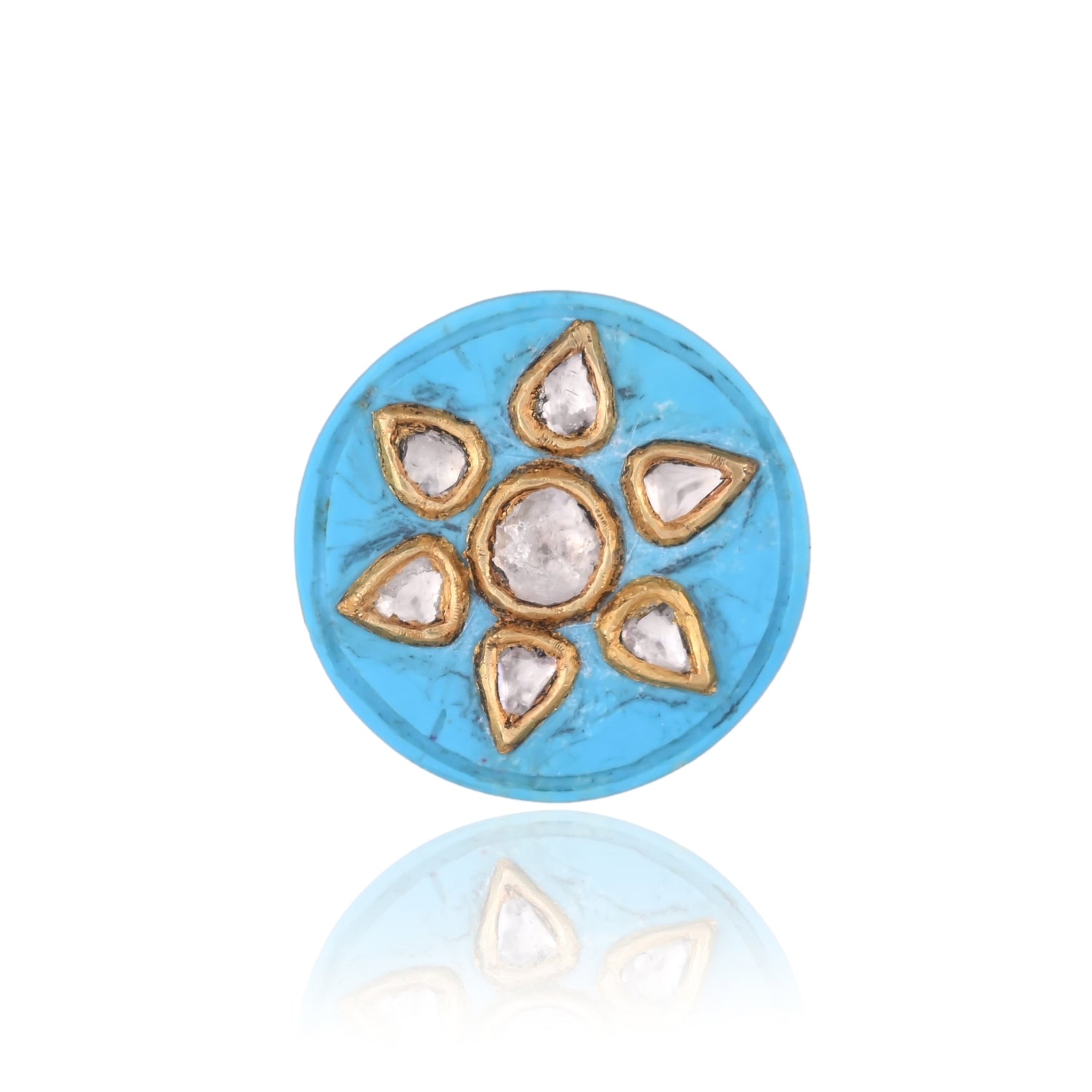 The Turquoise Disc Ring