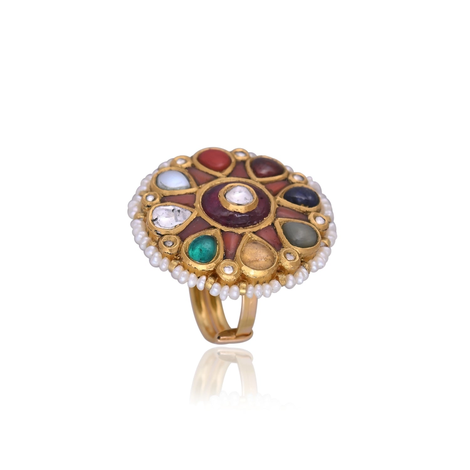 The Golden Dome Navratan Ring