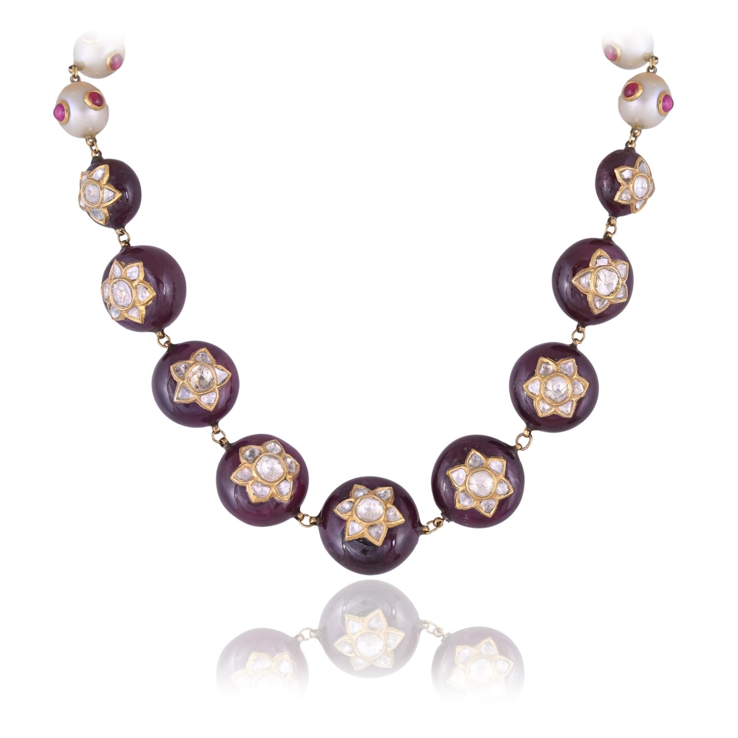Orbital Ruby Necklace Set