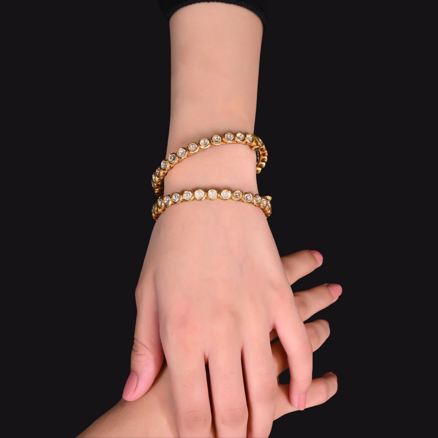 Aureline Polki Bangle Set