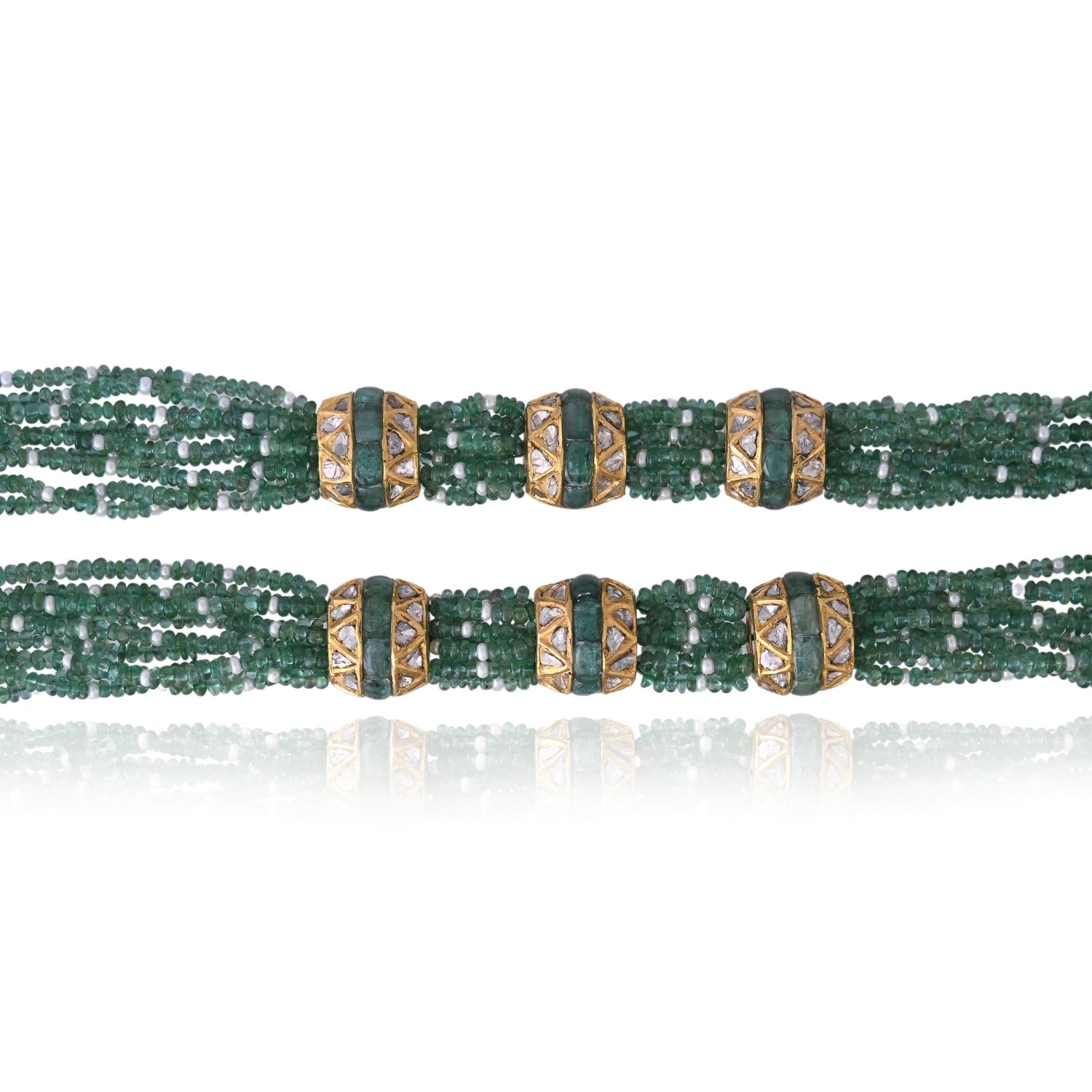 Emerald Beads Bracelet Set