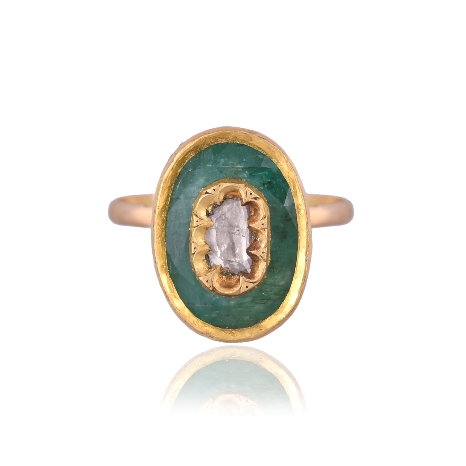 The Petite Oval Emerald Ring