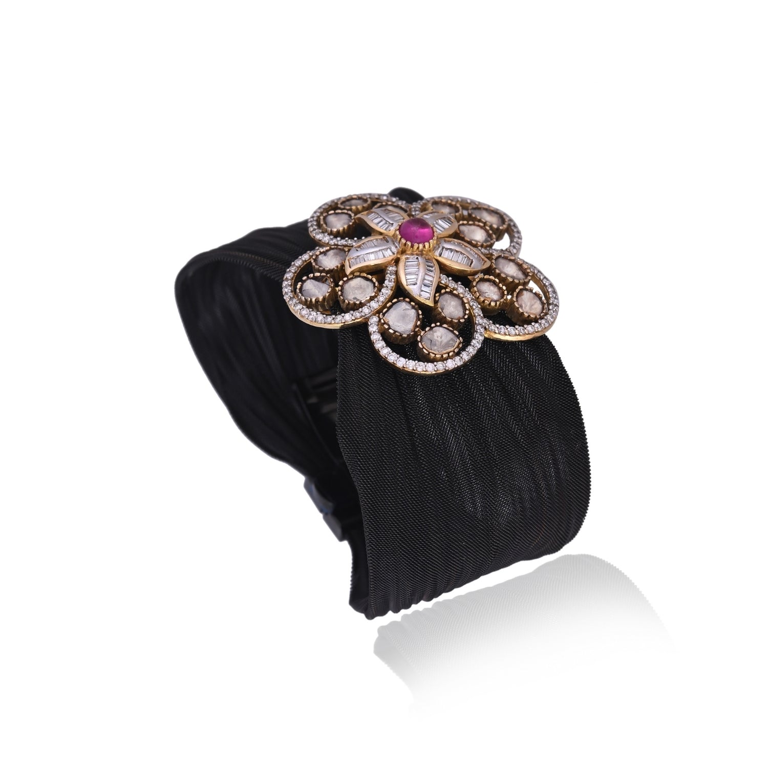 Regal Ruby Cuff Bracelet