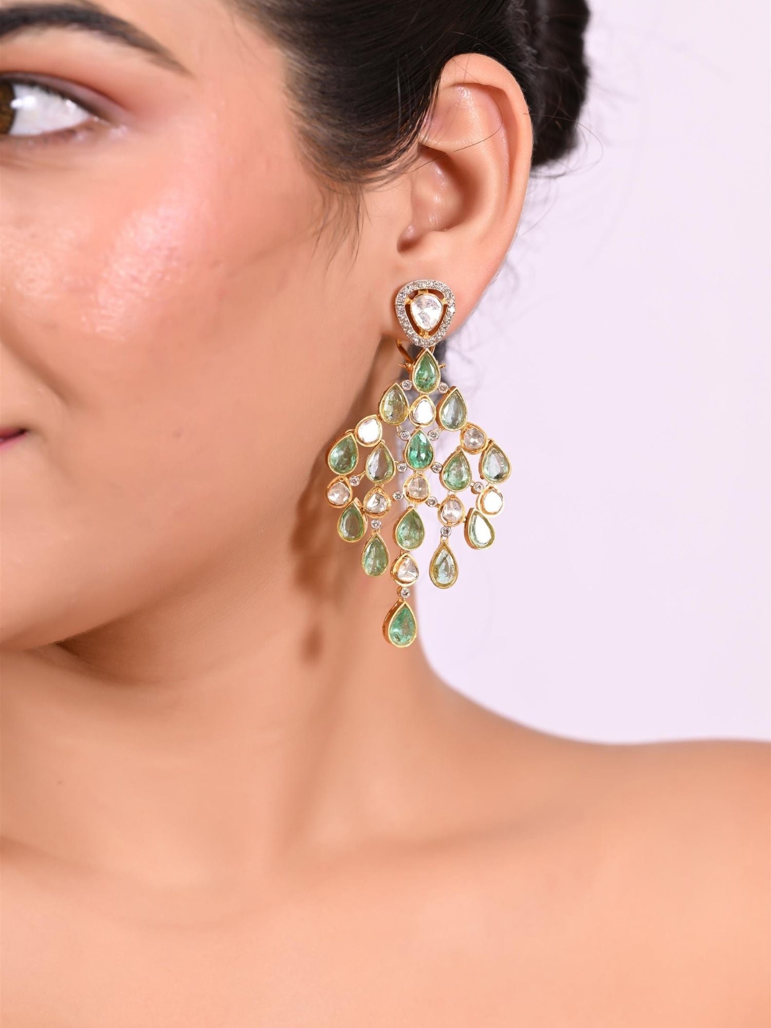 Emerald Lush Soiree Earrings