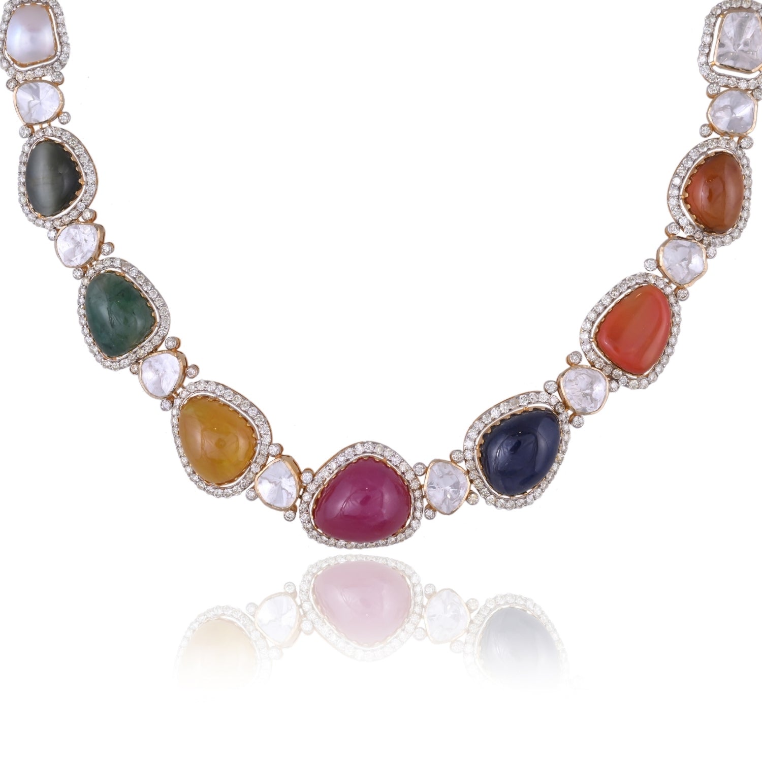 Spectrum Sparkle Navratna Necklace