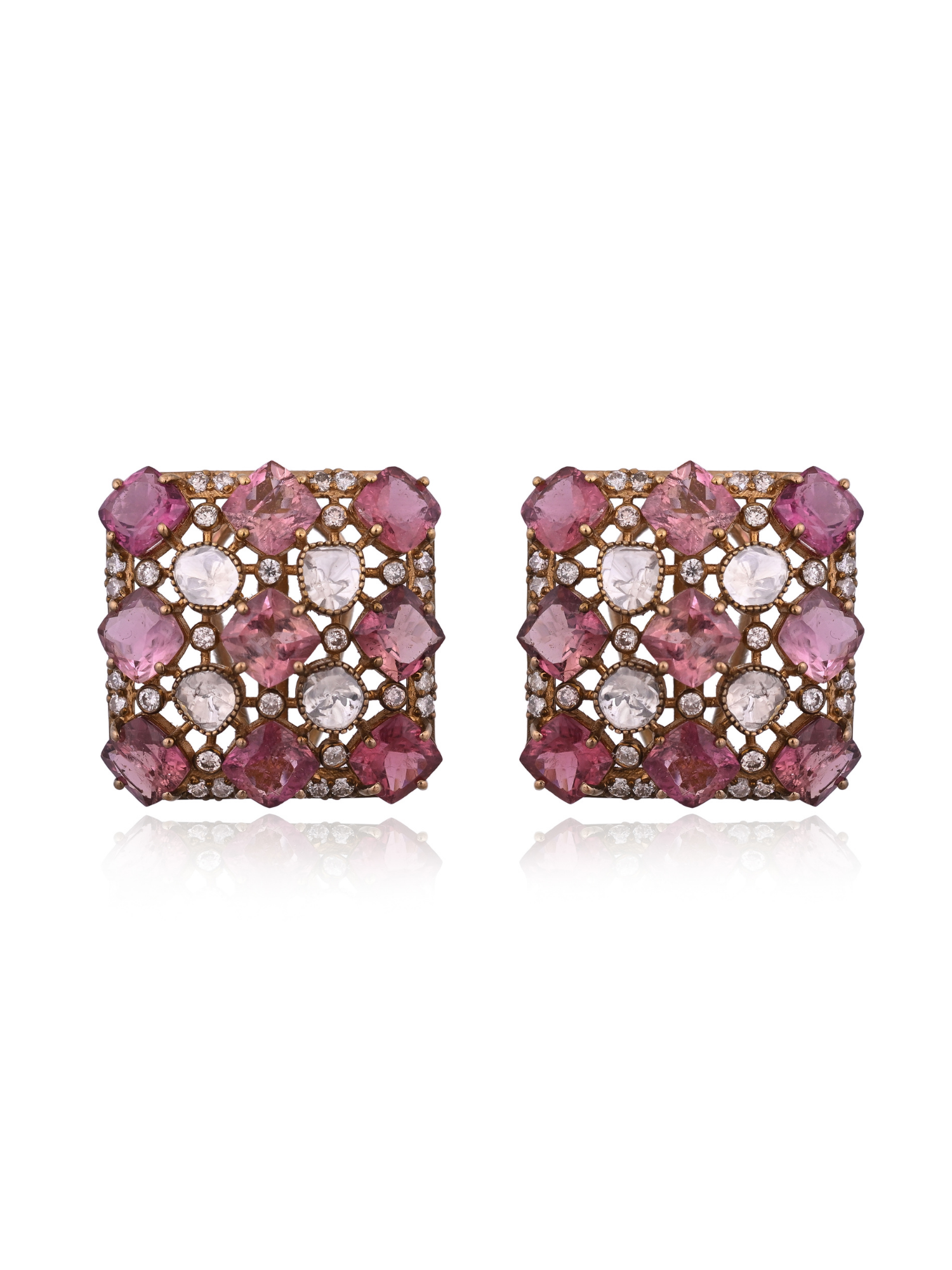 Luminous Square Tourmaline Studs
