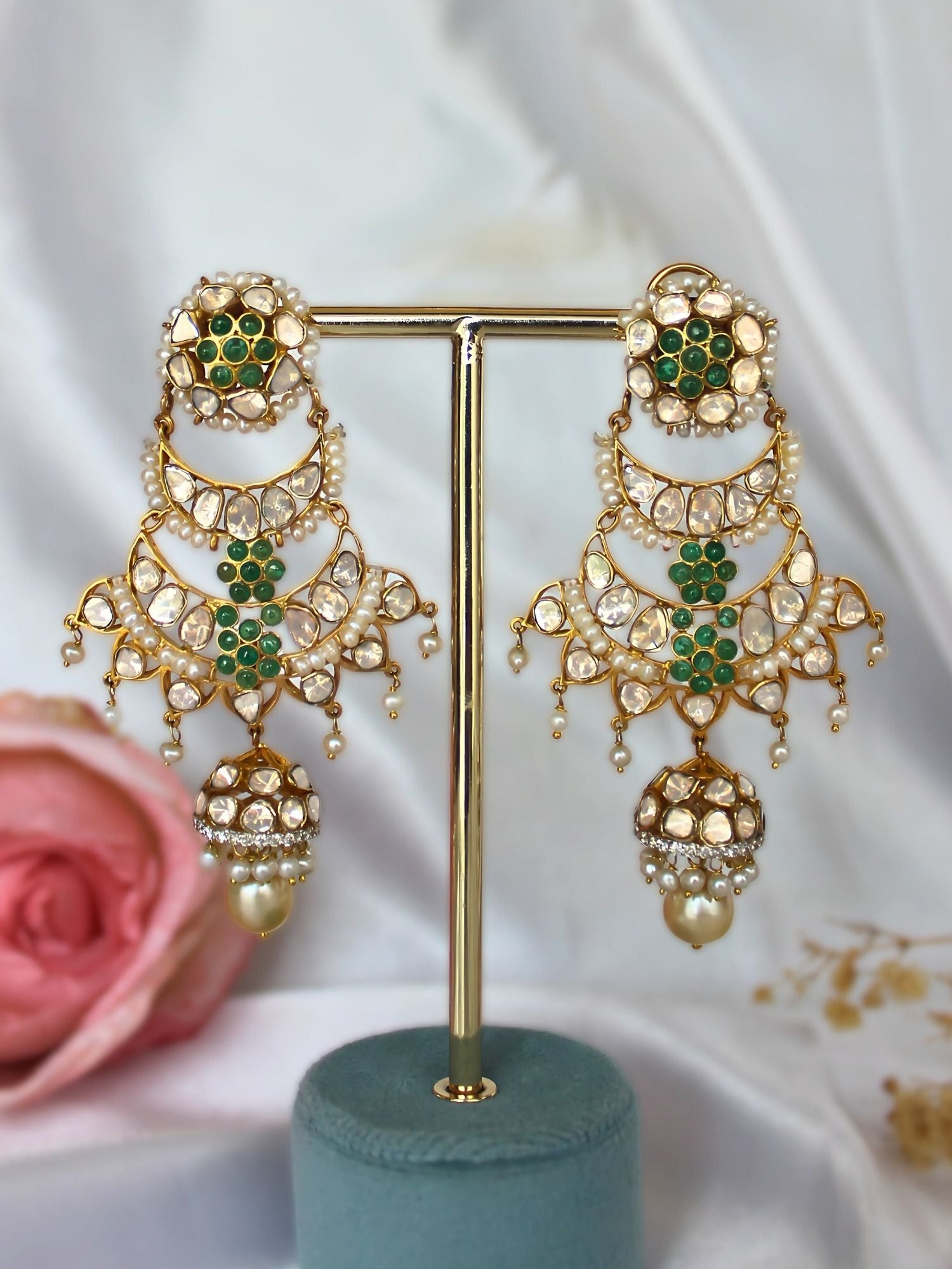 Verdant Glissade Polki Necklace Set