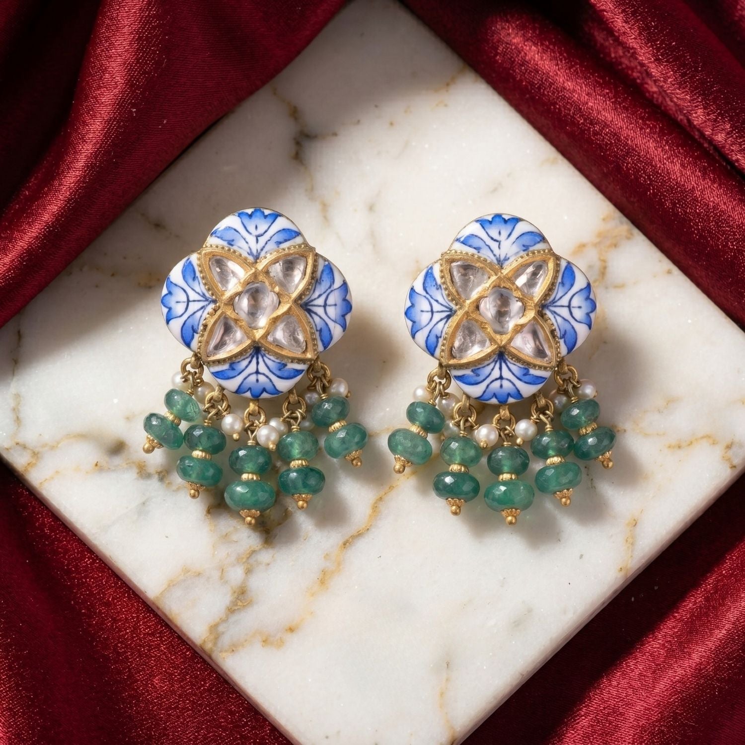 Emerald Pearl Earrings