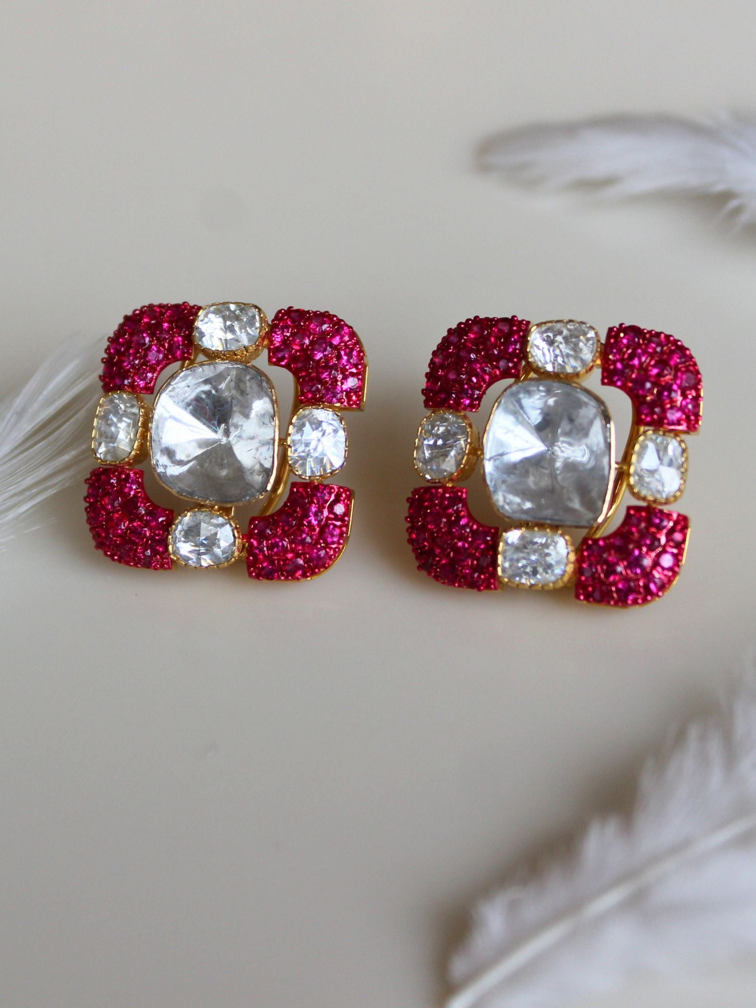 Amethyst Cushion Studs