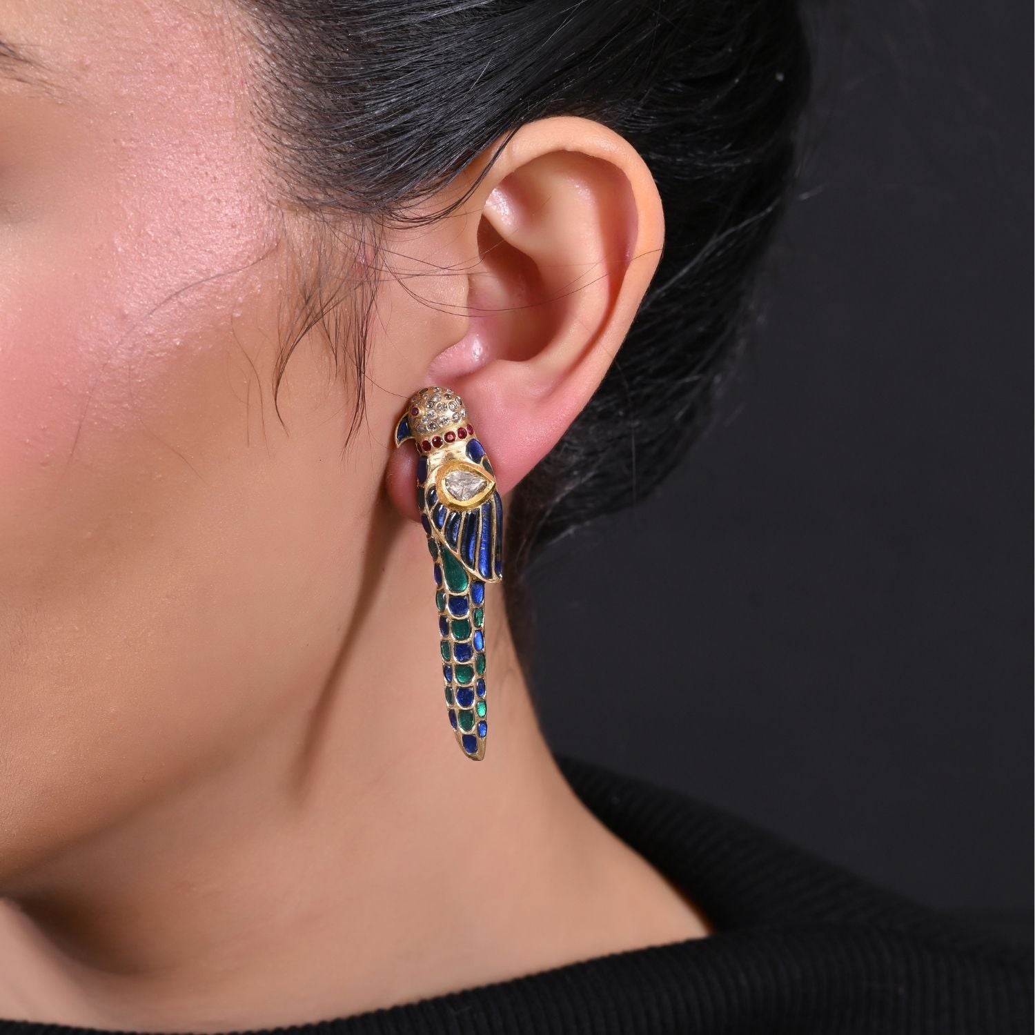 Parakeet Diamond Earrings