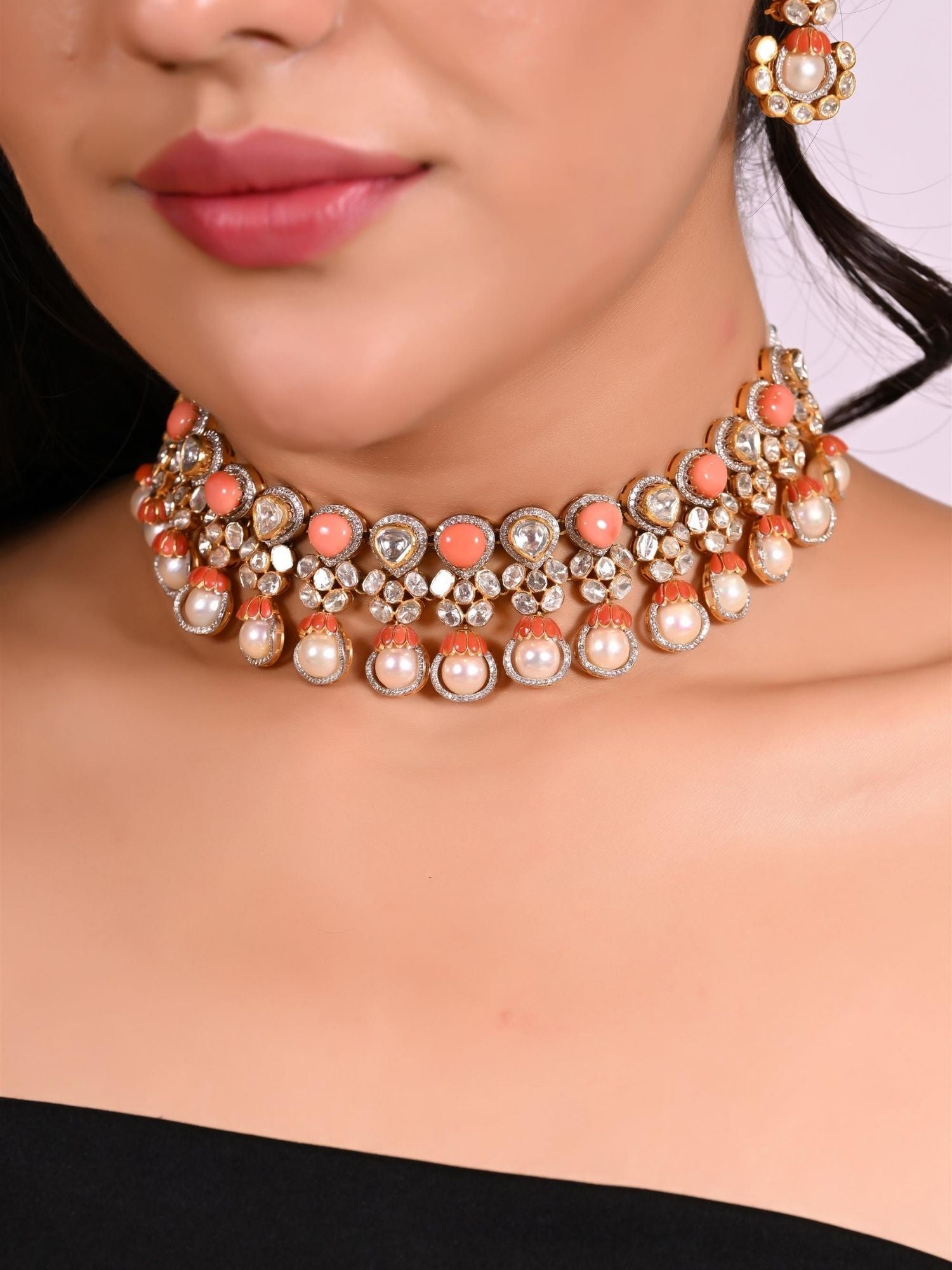 Pearlwave Coral Necklace Set