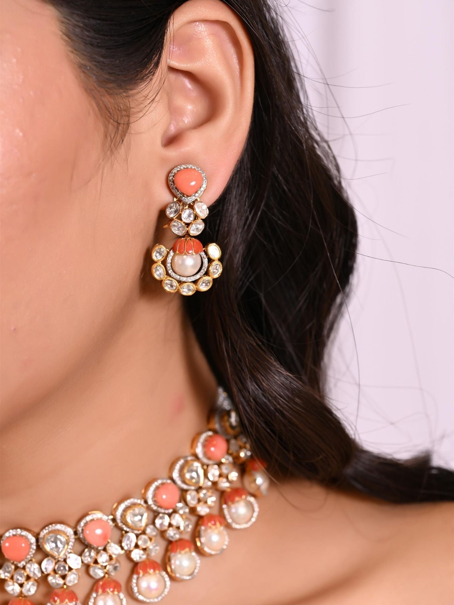 Pearlwave Coral Necklace Set