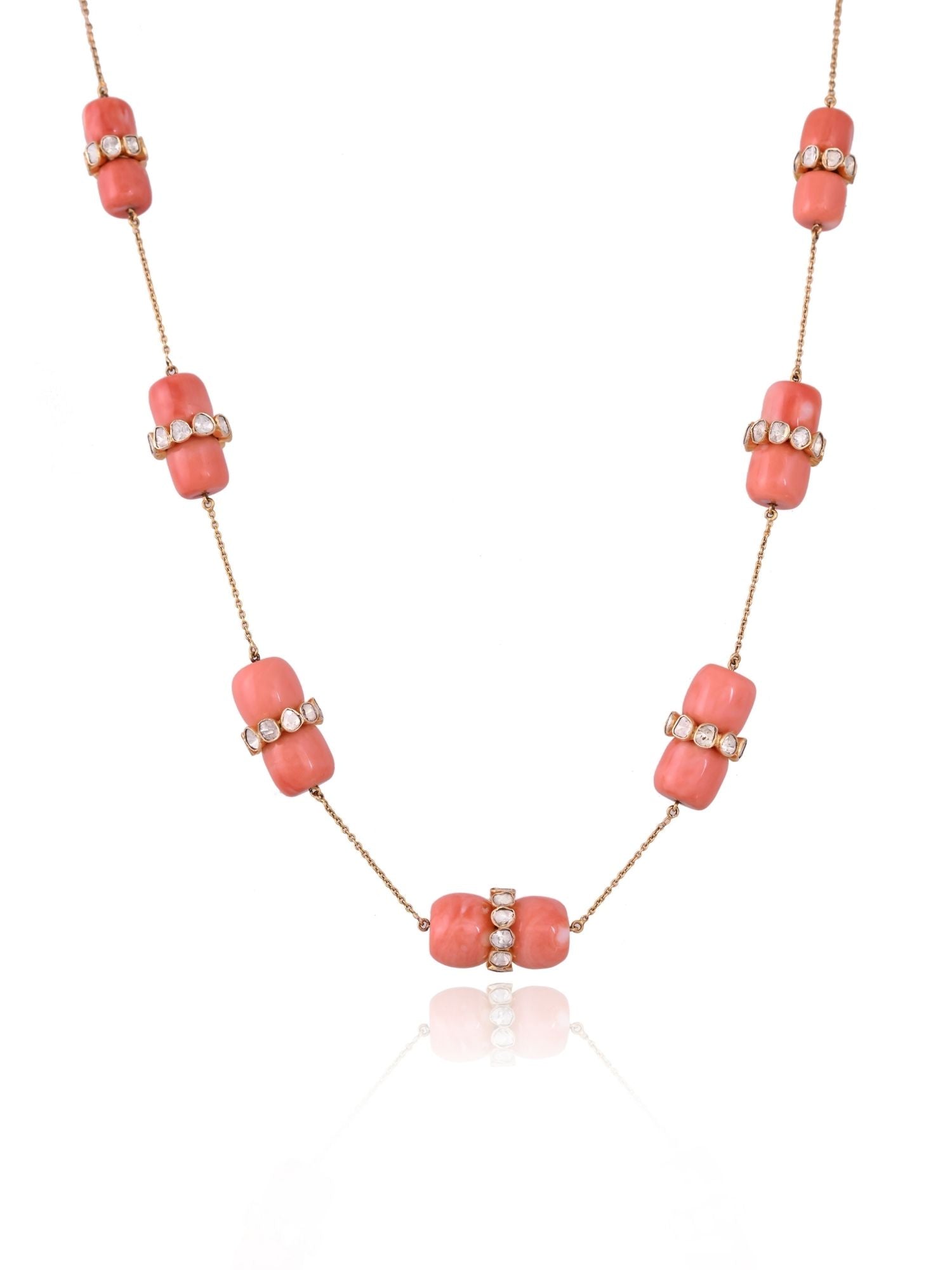 Barrel Bloom Coral Necklace