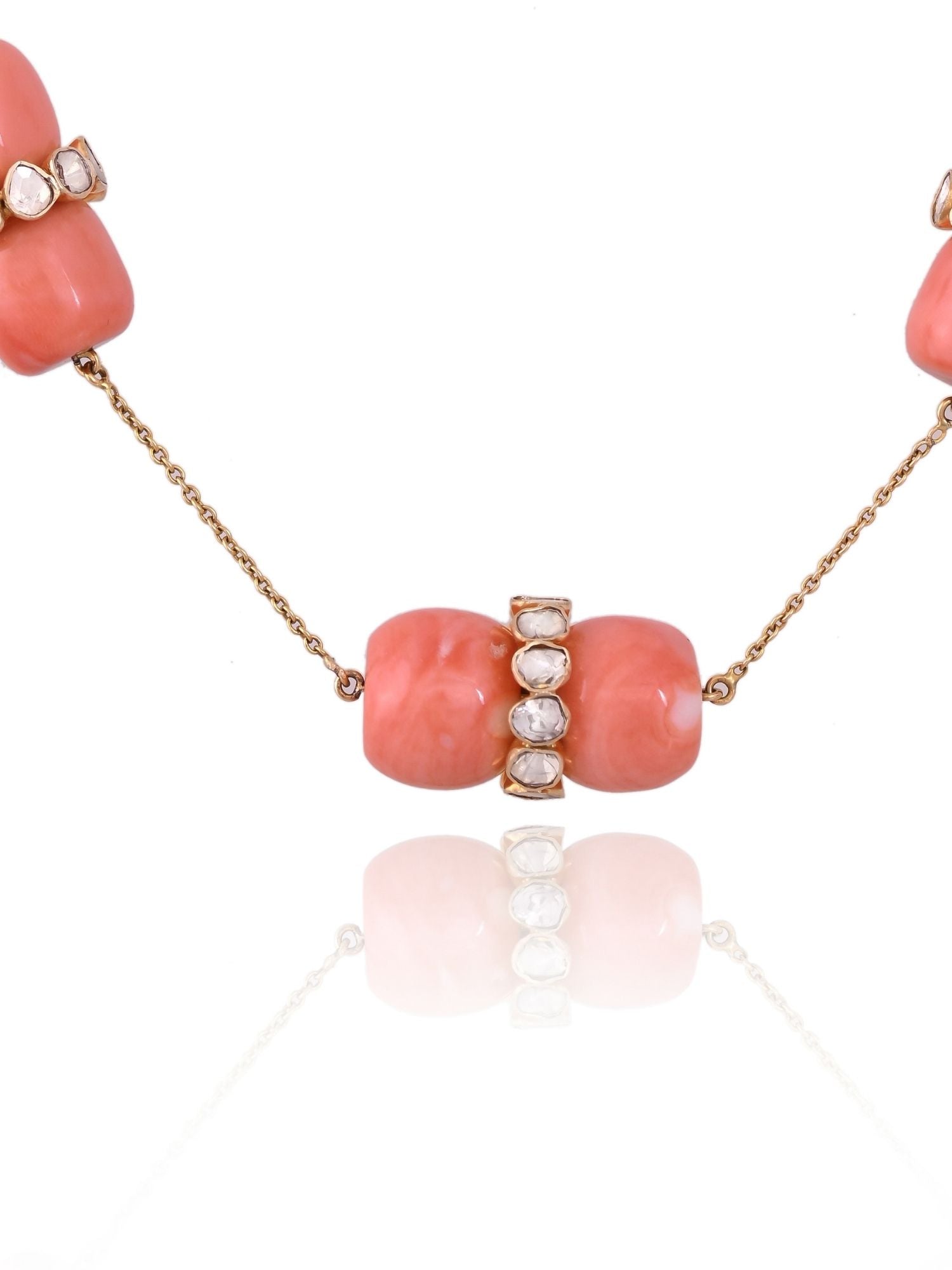 Barrel Bloom Coral Necklace
