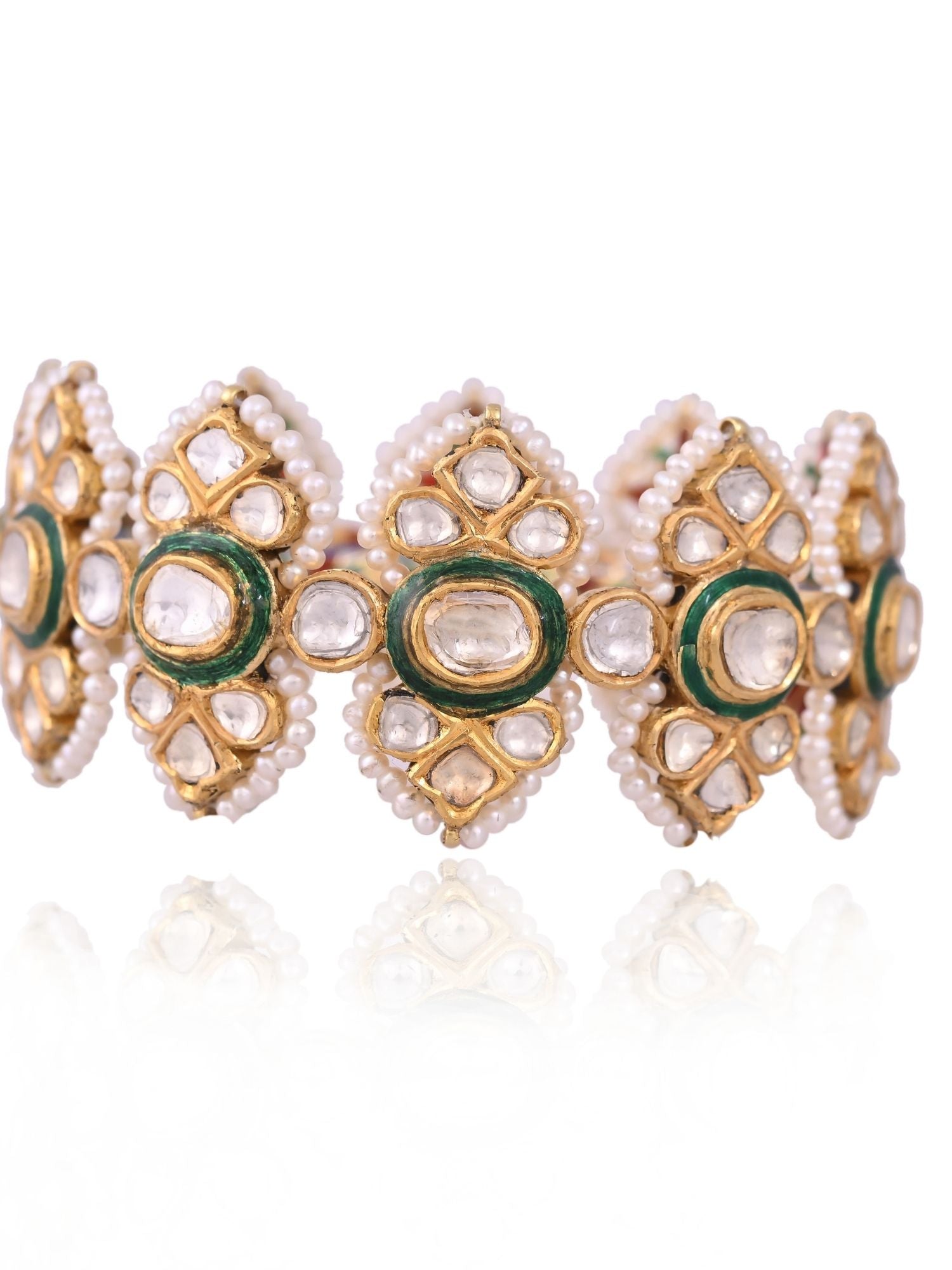 Cuff of Light Polki Bangle