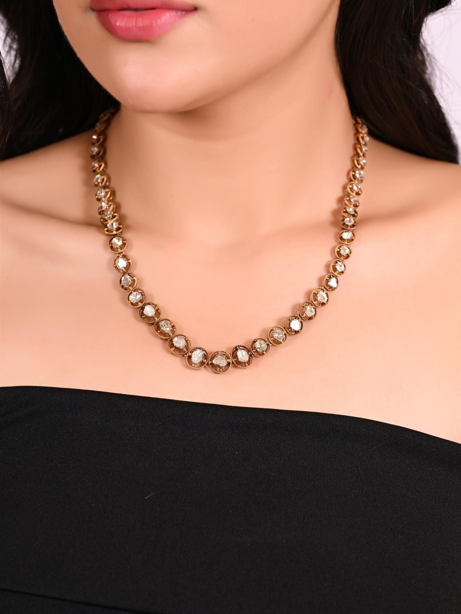 The Vintage Loop Polki Necklace