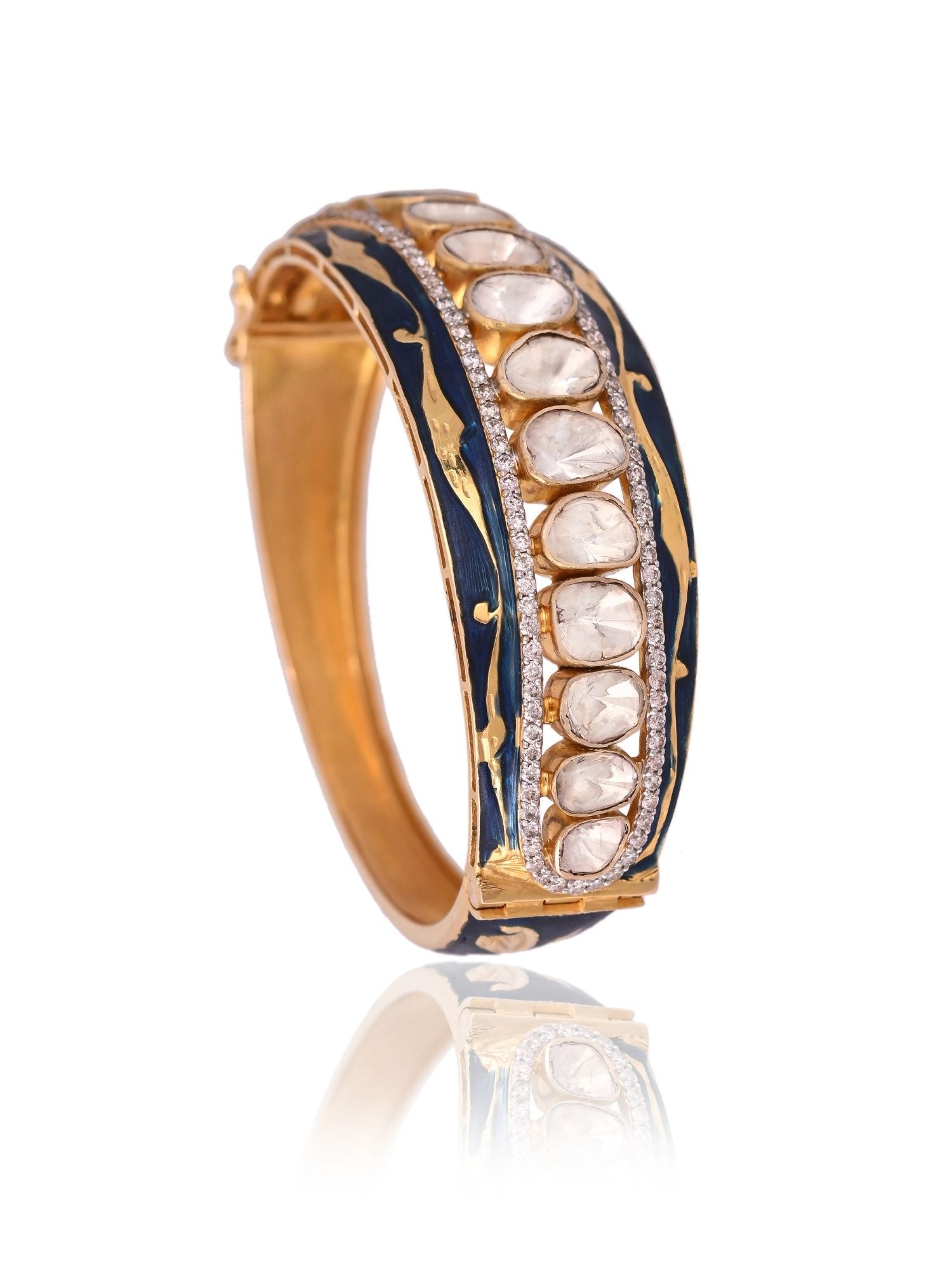 Golden Tide Polki Bangle