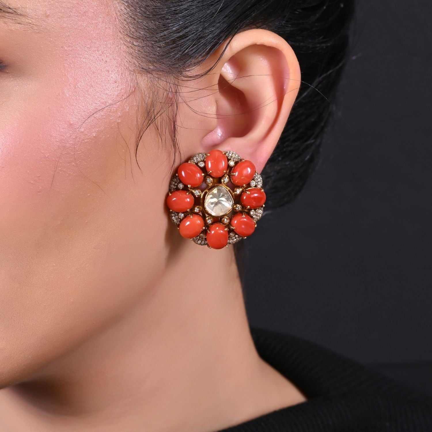 Coral Bloom Studs