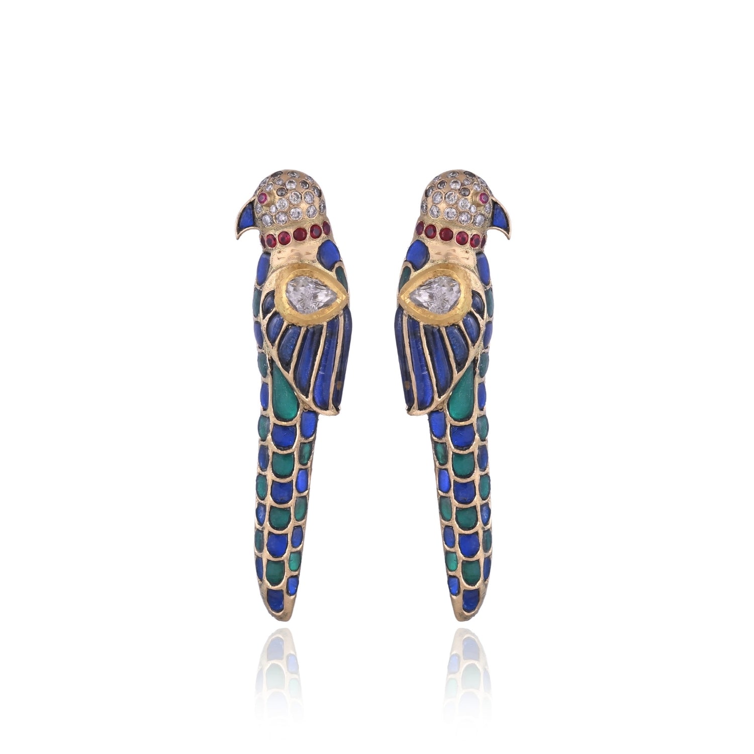 Parakeet Diamond Earrings
