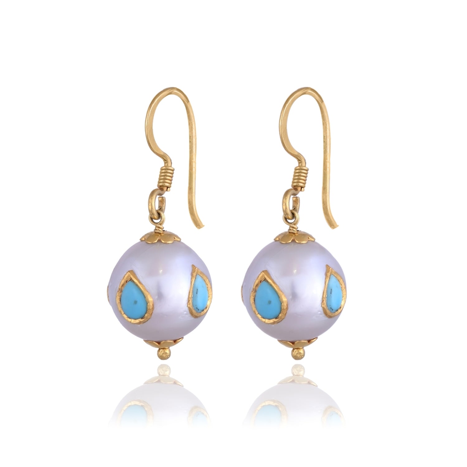 Blue Hue Pearl Earrings