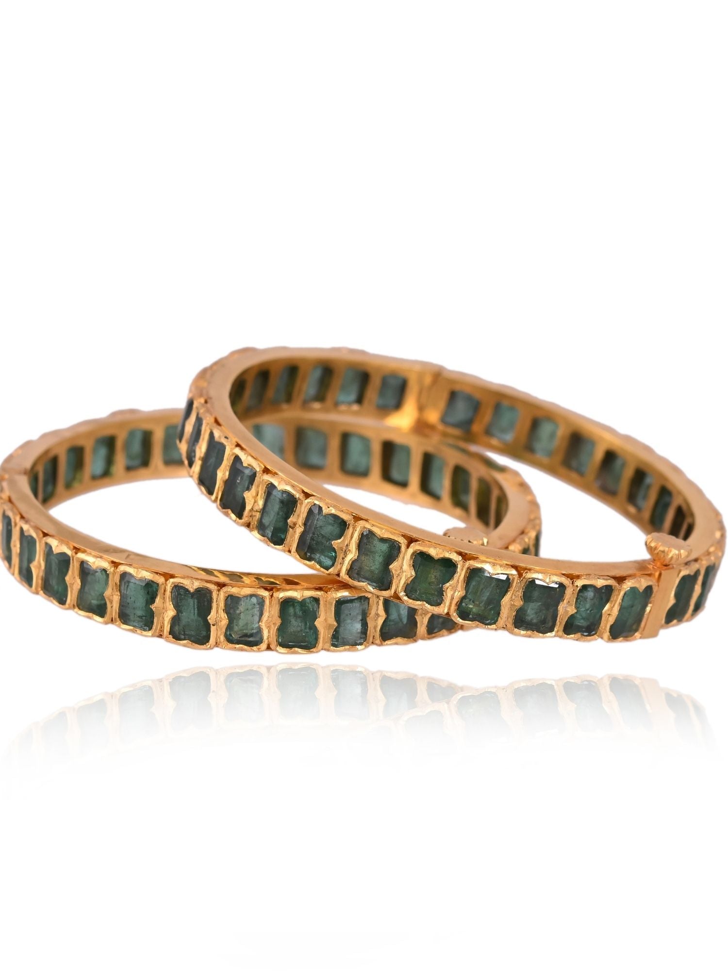 Emerald Grid Bangle