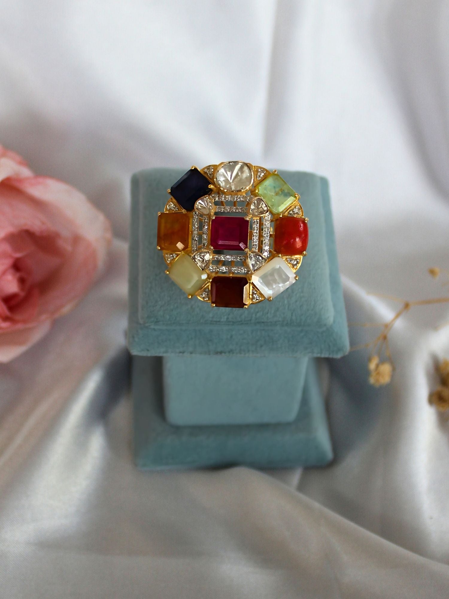 Prismatic Multistone Ring