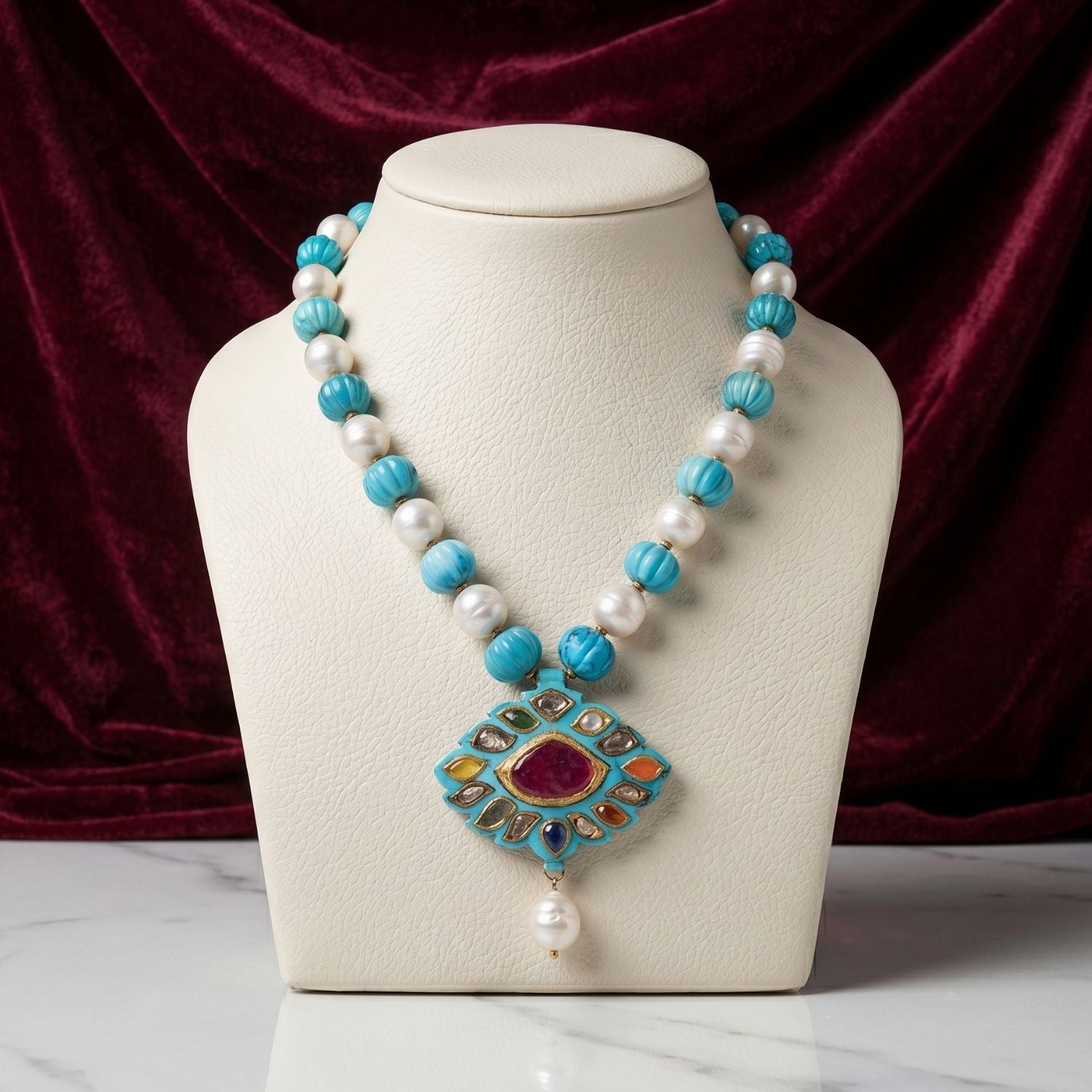 The Rhombus Turquoise Pendant
