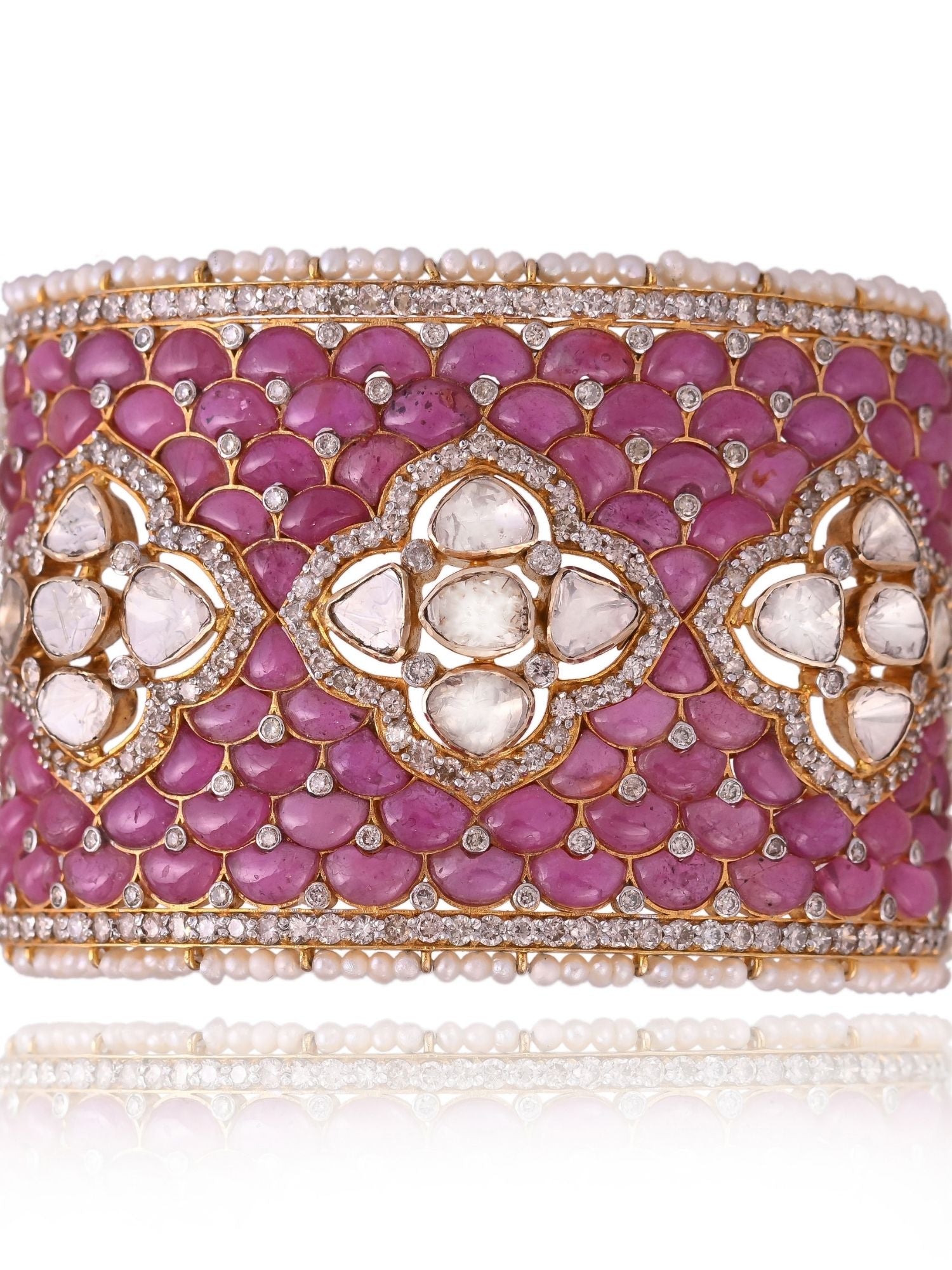 The Ruby Crescent Bracelet