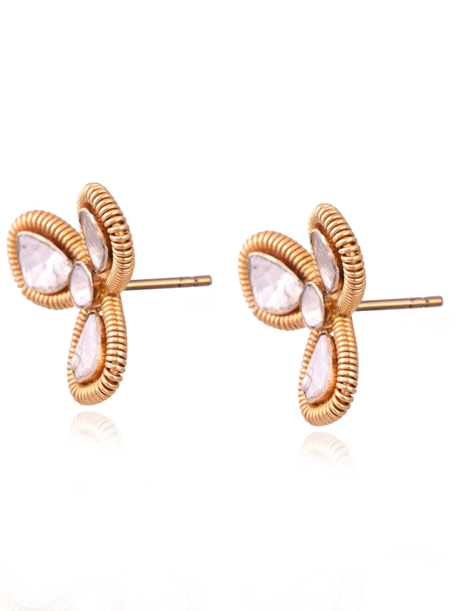 Polki Triflora Studs