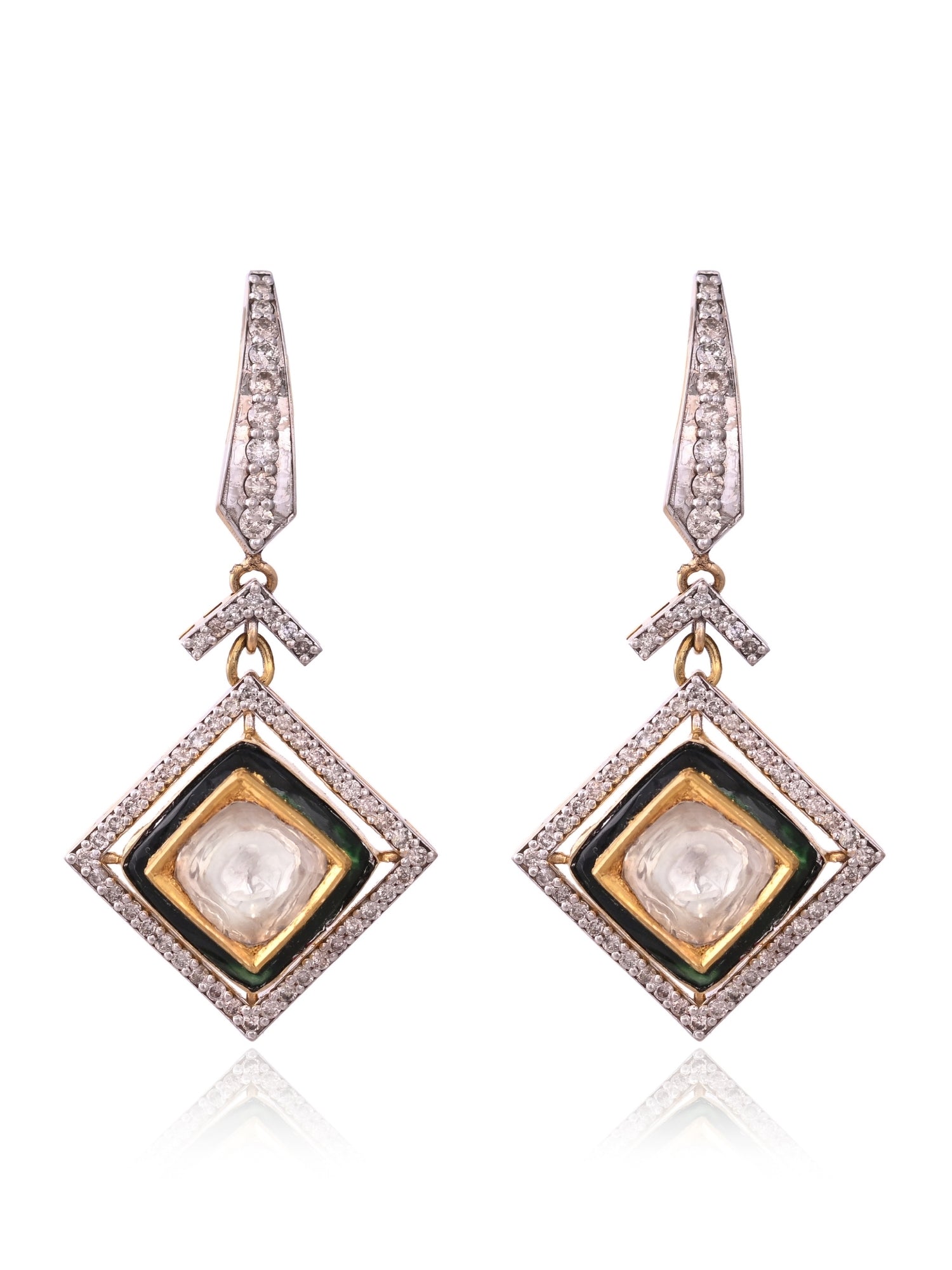 Rosémist Polki Diamond Studs