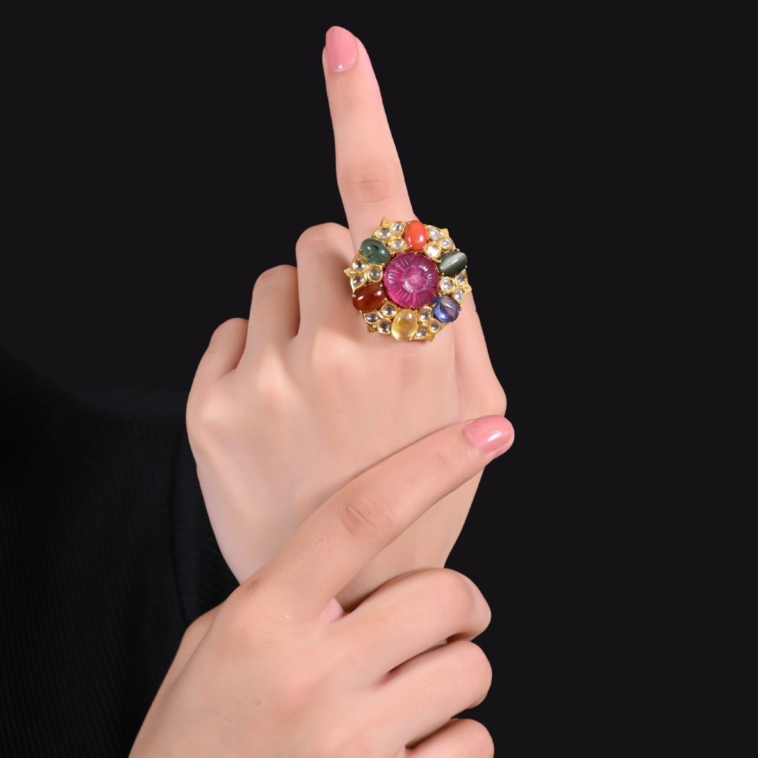 The Crimson Center Navratna Ring
