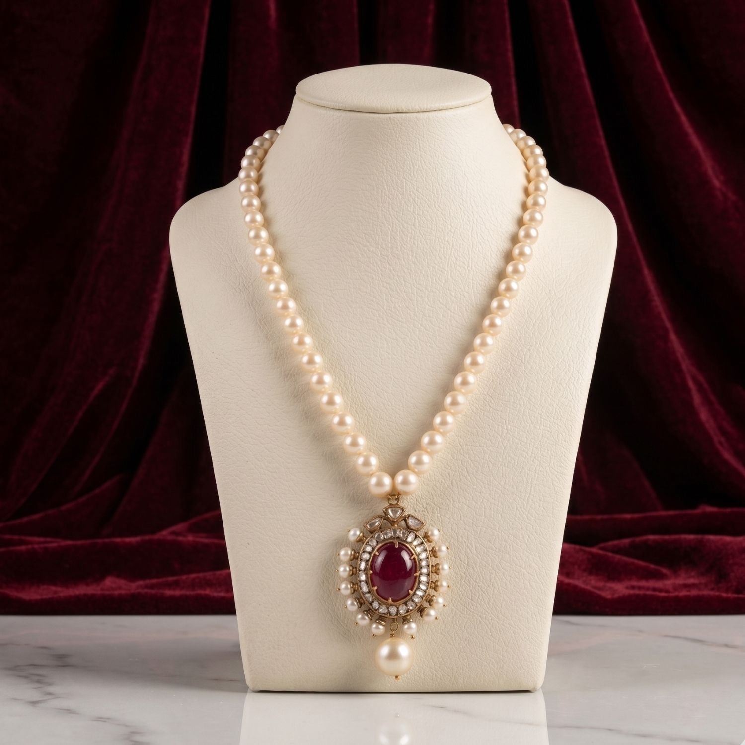 The Ruby Orb Pendant Set