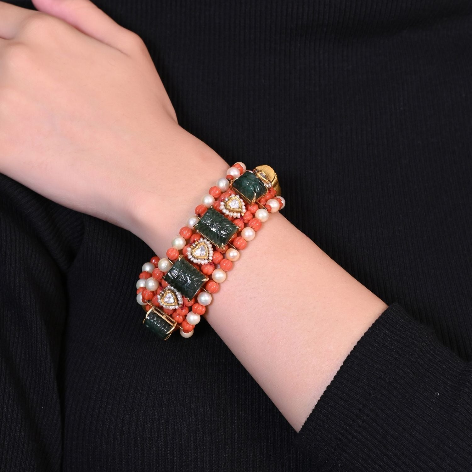 Emerald Coral Heritage Bracelet