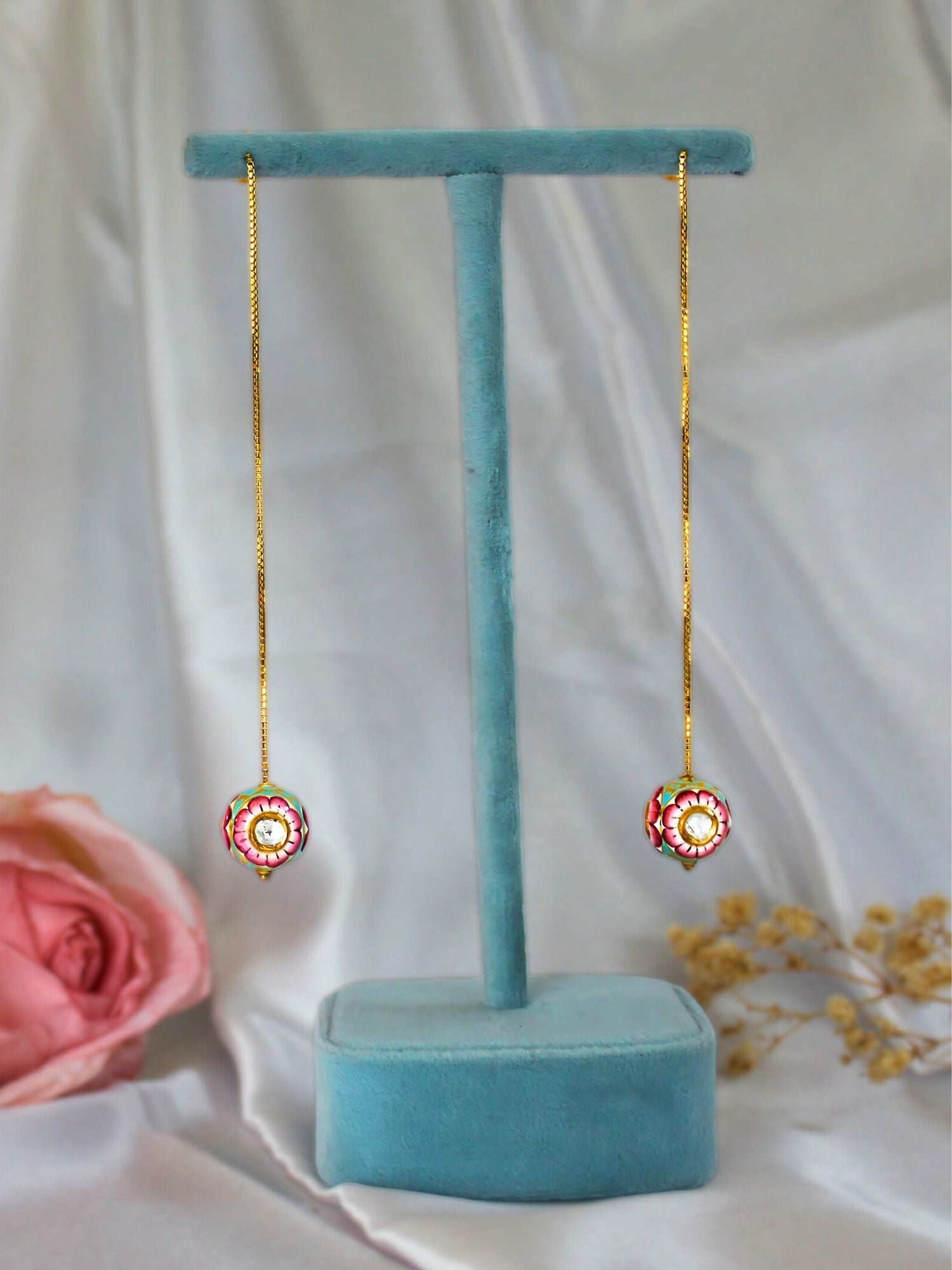 Polki Pendulum Earrings