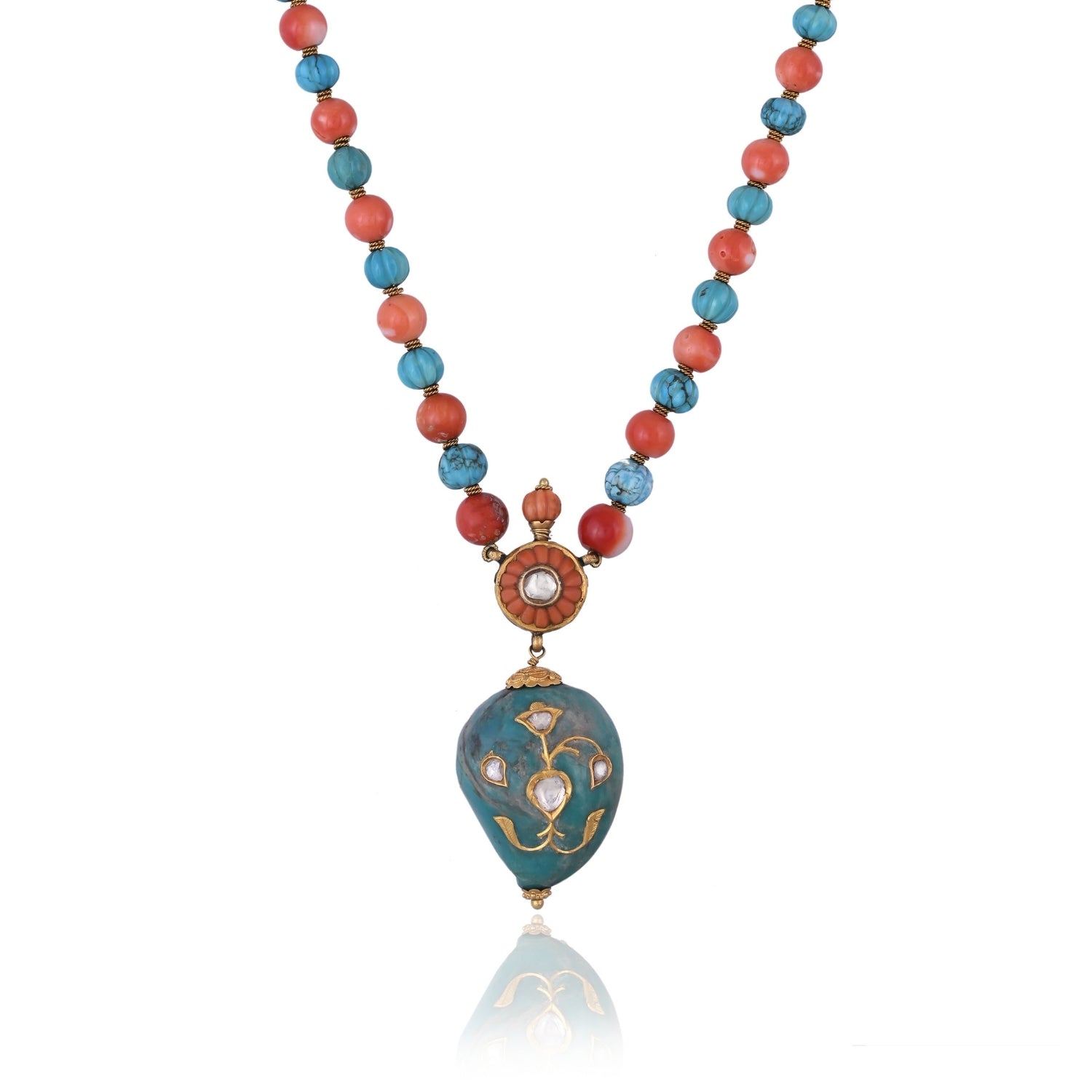 The Terracotta & Turquoise Heirloom Pendant