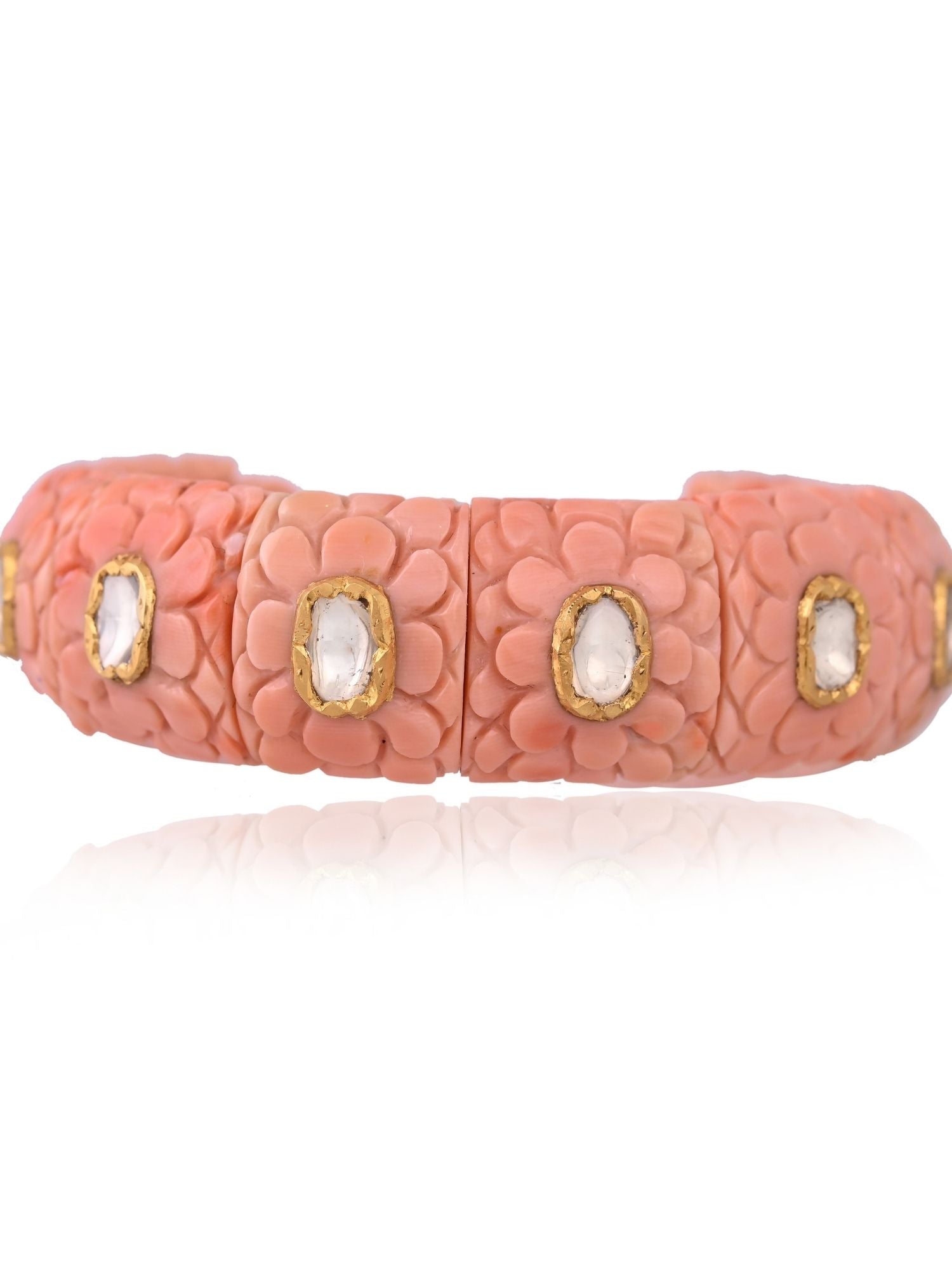 Sunlit Arc Coral Bangle