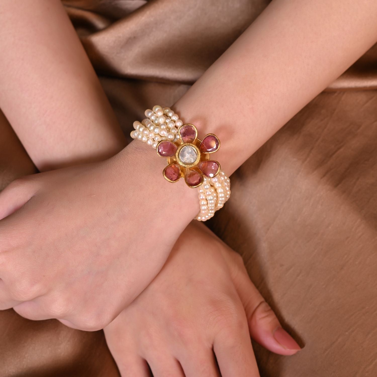 Tourmaline Flower Bracelet