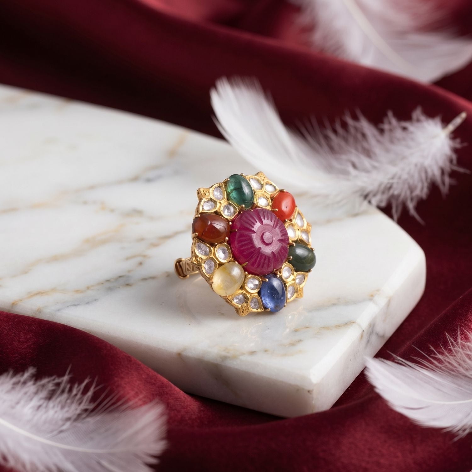 The Crimson Center Navratna Ring