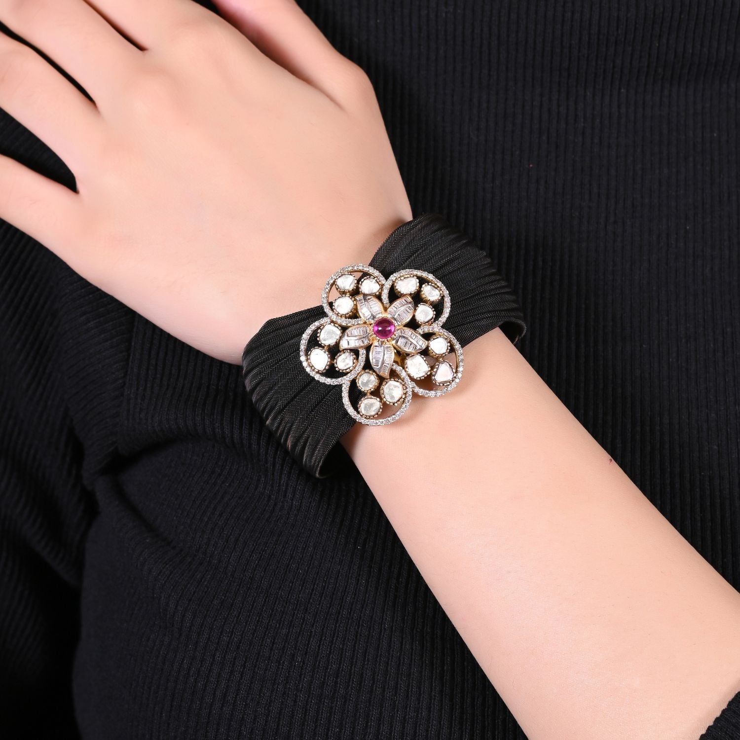 Regal Ruby Cuff Bracelet